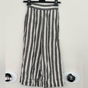 Madewell Linen cropped pants in stripes | Size xxs